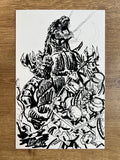TMNT x Godzilla Prelim #1 — initial proposal with the Teenage Mutant Ninja Turtles facing Godzilla
