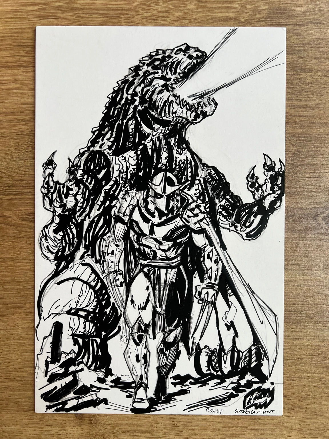 TMNT x Godzilla Prelim #2 — requested Shredder revision