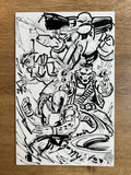 Youngblood #1 original preliminary cover artwork by Franck Uzan