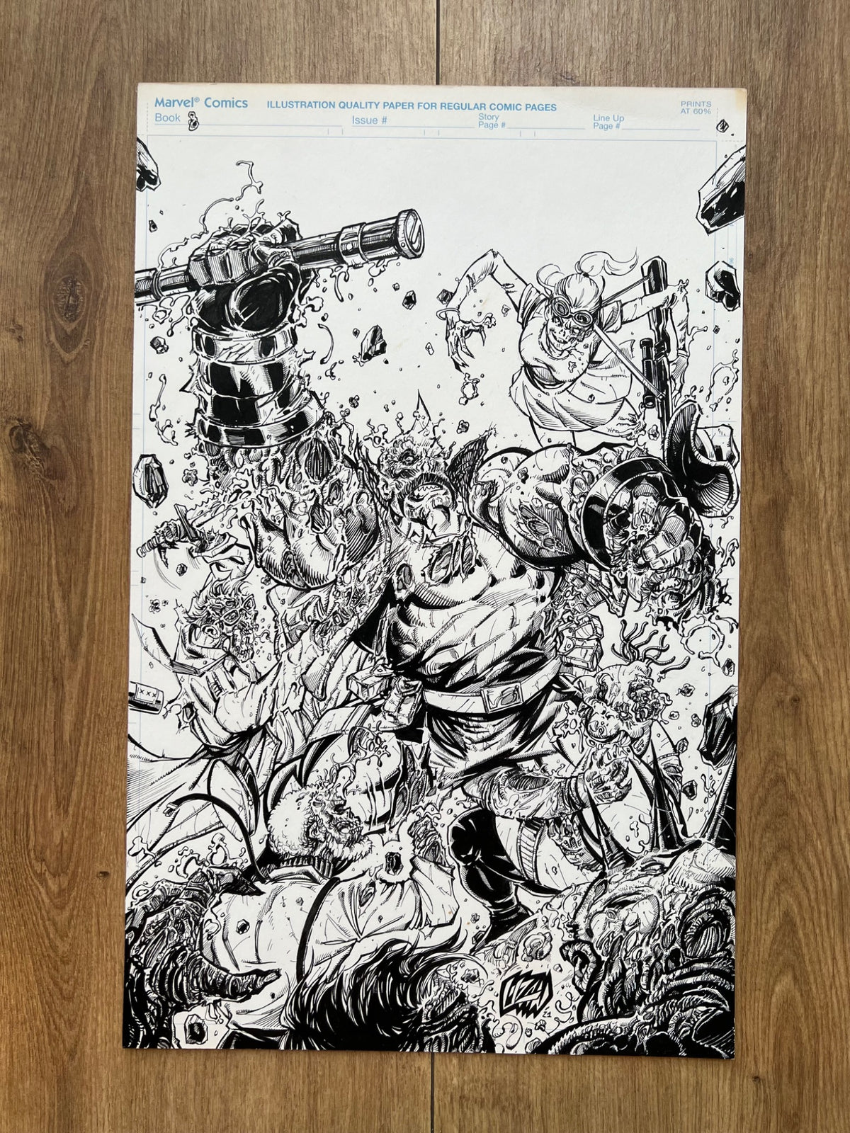 Space Bastards #8 — Original Cover Art — original artwork by Franck Uzan