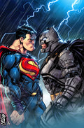 Batman and Superman Rain print by Franck Uzan