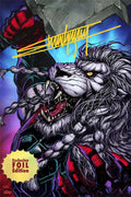 Battle Beast #4 signed Foil Virgin Edition comic book cover by Franck Uzan