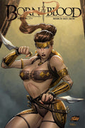 Born of Blood #6 - Trade Edition variant comic book cover illustrated by Franck Uzan.