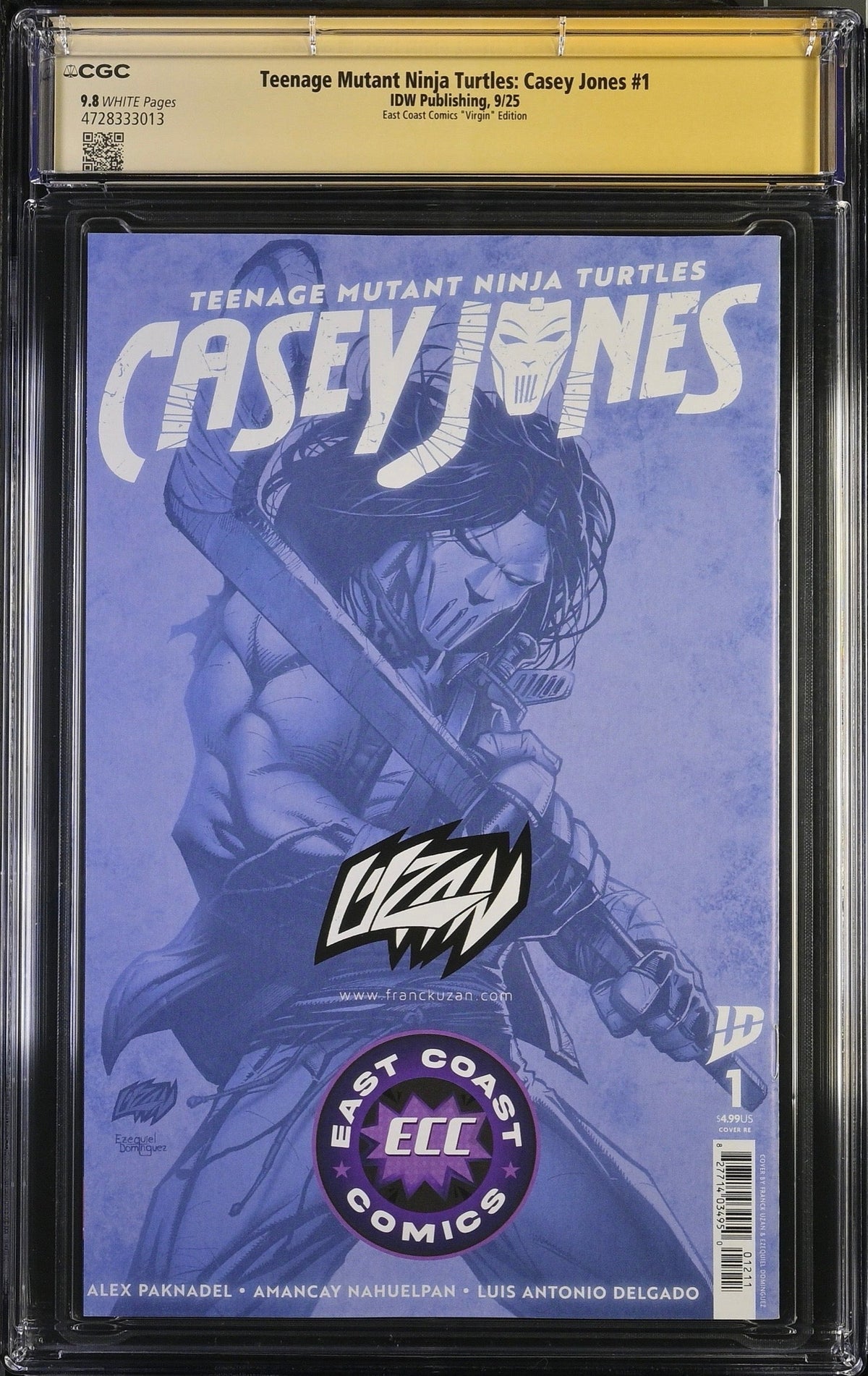 Casey Jones #1 Ice Virgin CGC Signature Series 9.8 back #4728333013