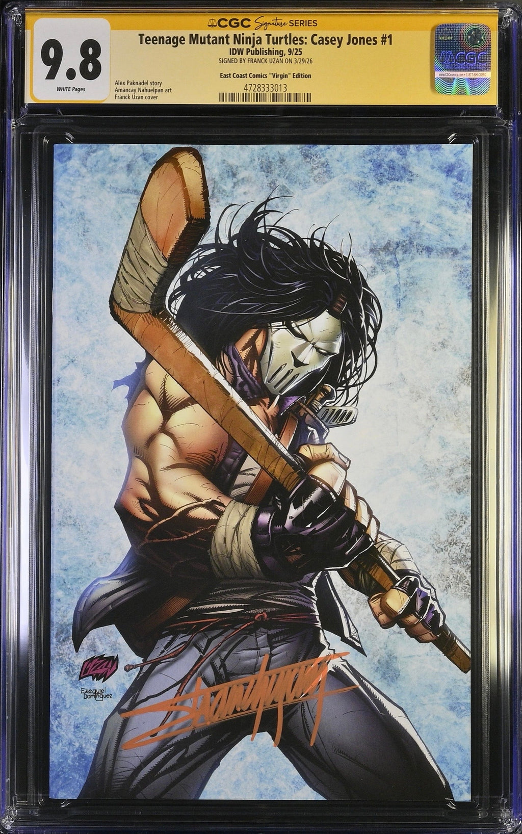 Casey Jones #1 Ice Virgin CGC Signature Series 9.8 front #4728333013