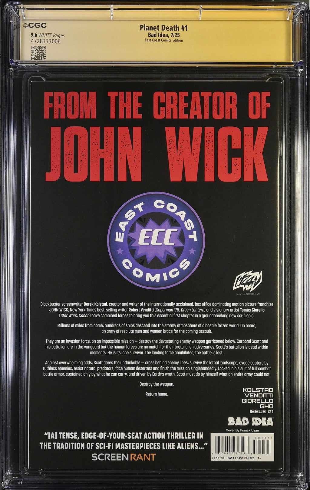 Planet Death CGC back
