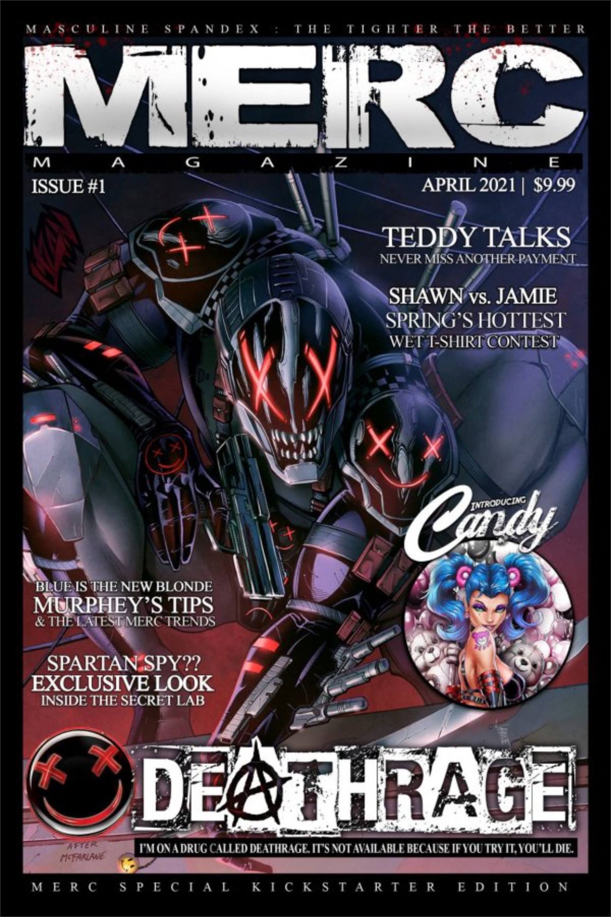 Deathrage #1 - KS Trade Edition variant comic book cover illustrated by Franck Uzan.