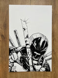 Original published cover art for Deathrage #2, ink on Bristol board by Franck Uzan