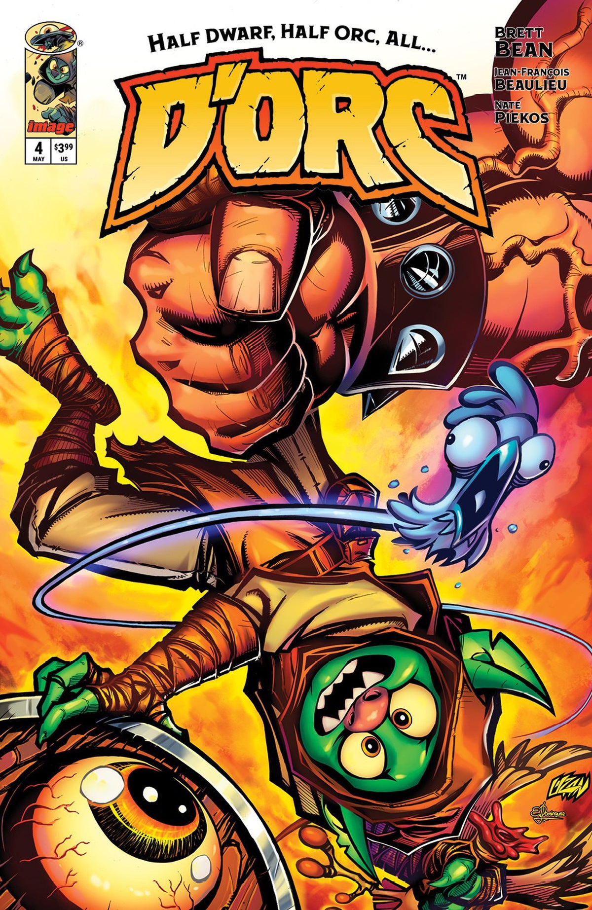 D'ORC #4 Trade Edition variant comic book cover illustrated by Franck Uzan.