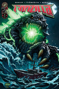 Godzilla  #1 - Trade Edition variant comic book cover illustrated by Franck Uzan.