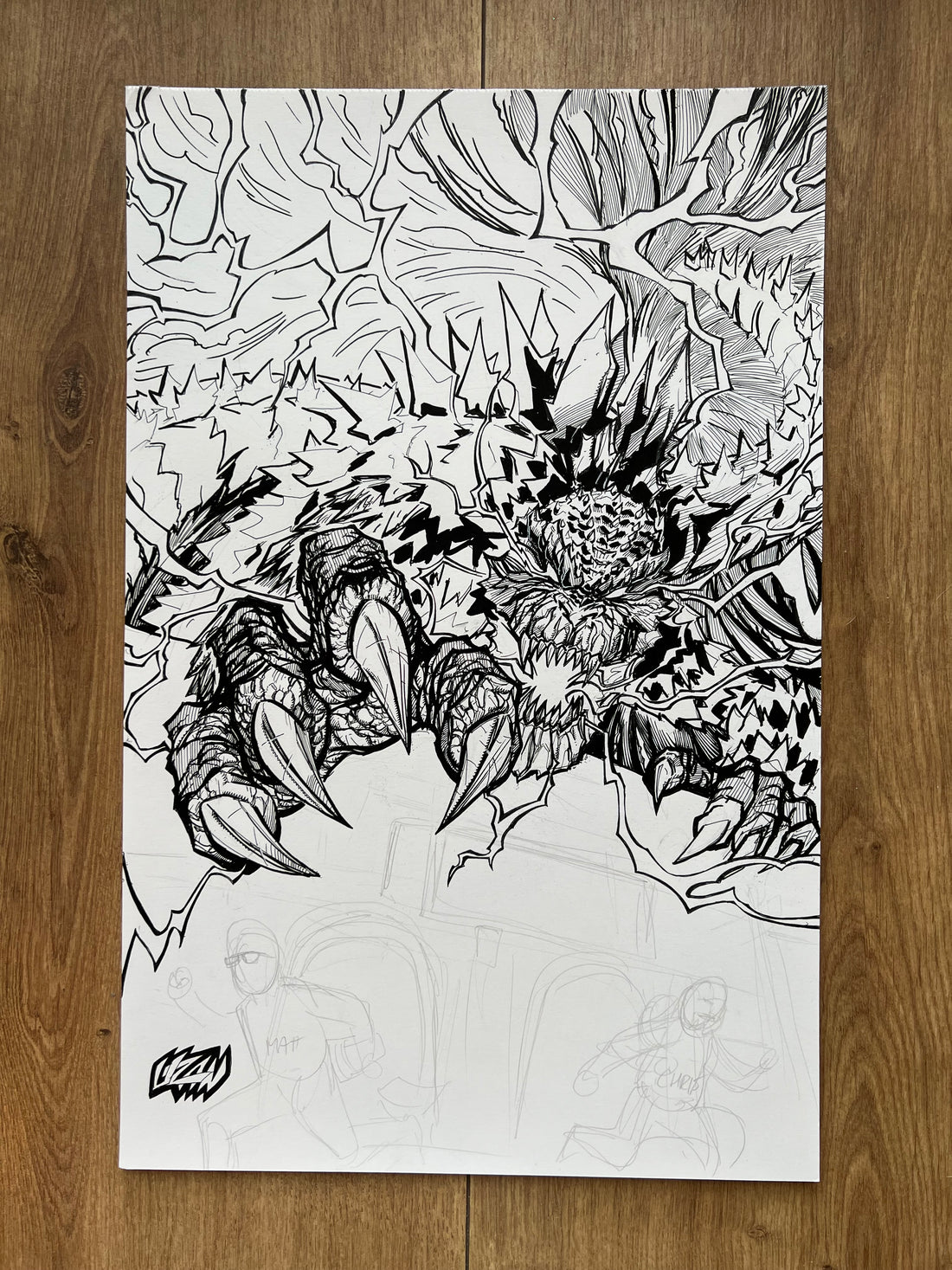 Original comic artwork by Franck Uzan
