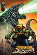Godzilla : Dead Zone #1 - Trade Edition variant comic book cover illustrated by Franck Uzan.