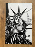 Original published cover art for Maniac Of New York #2 (2nd printing0, ink on Bristol board by Franck Uzan