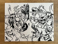 MMPR x TMNT III #1 and #2 connecting editorial cover prelims by Franck Uzan