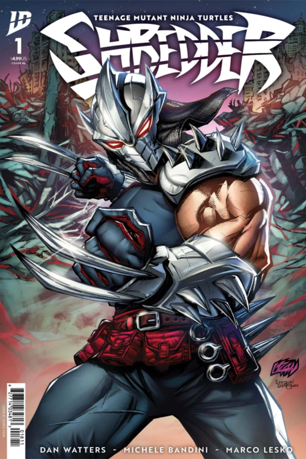 Shredder # 1  - Trade Edition variant comic book cover illustrated by Franck Uzan.