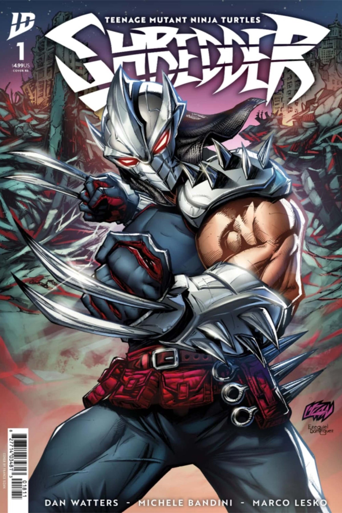 Shredder # 1  - Trade Edition variant comic book cover illustrated by Franck Uzan.