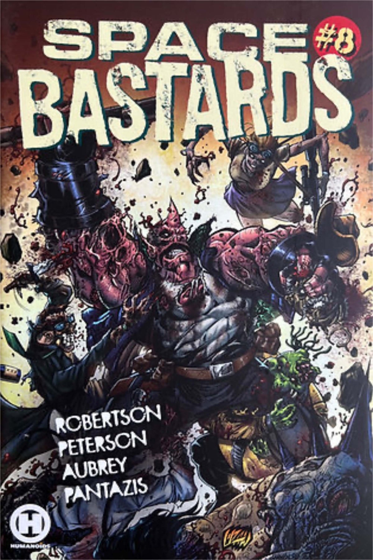 Space Bastards #8 - Trade Edition variant comic book cover illustrated by Franck Uzan.
