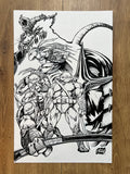 Original published cover art for Teenage Mutant Ninja Turtles #7, ink on Bristol board by Franck Uzan