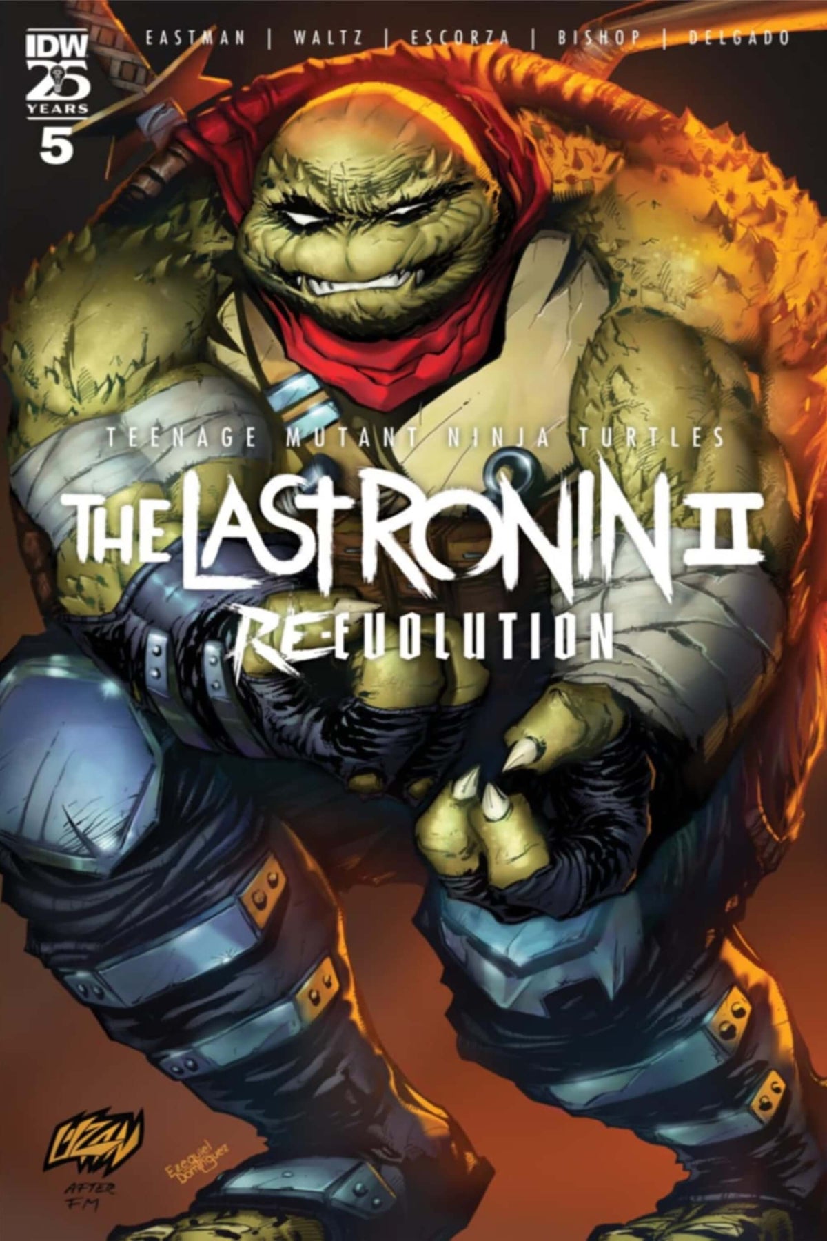 The Last Ronin II #5 - Trade Edition variant comic book cover illustrated by Franck Uzan.
