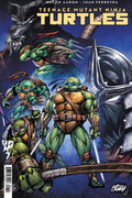TMNT #7 - Trade Edition variant comic book cover illustrated by Franck Uzan.