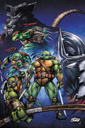 TMNT #7 - Virgin Edition variant comic book cover illustrated by Franck Uzan.