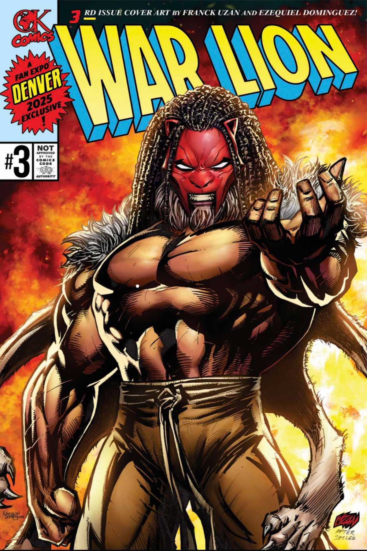 War Lion #3 - Trade Edition variant comic book cover illustrated by Franck Uzan.