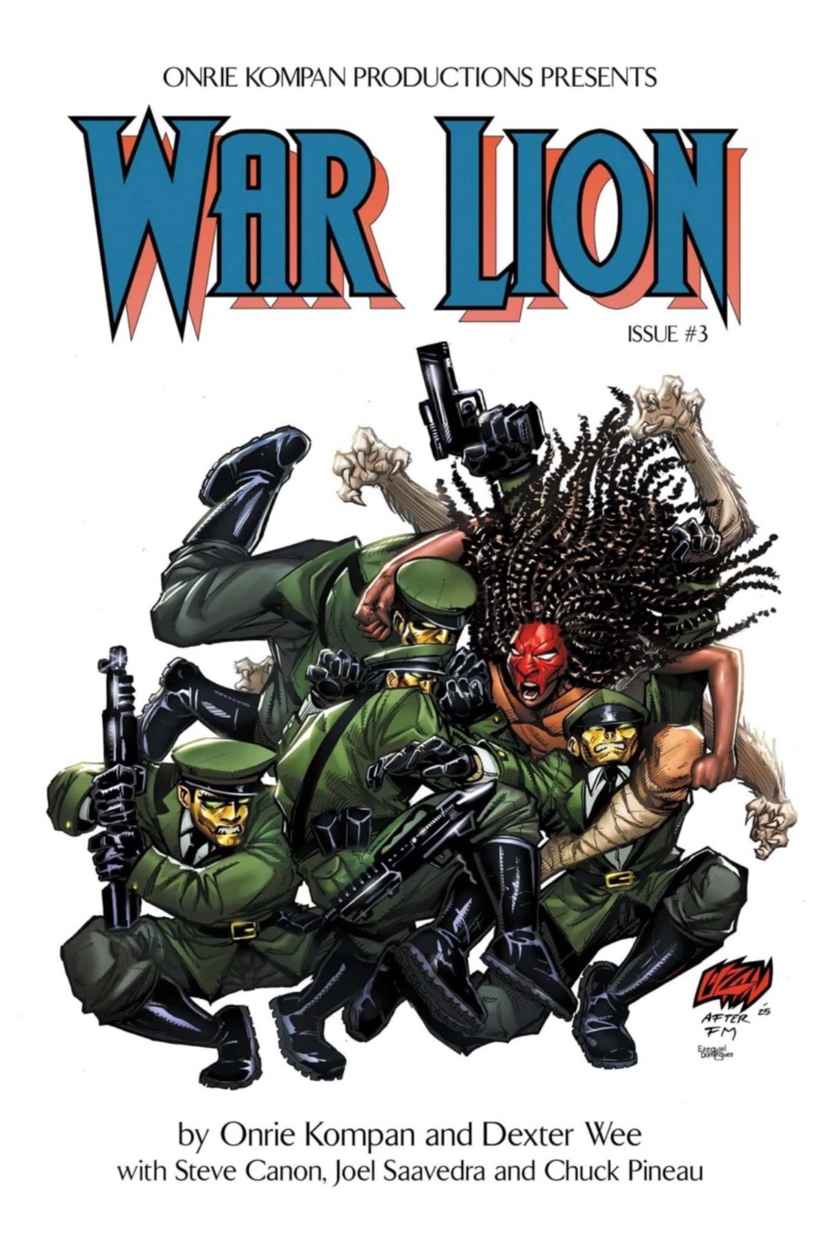War Lion #3 - Trade Edition variant comic book cover illustrated by Franck Uzan.