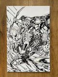 Original published cover art for Youngblood #1, ink on Bristol board by Franck Uzan